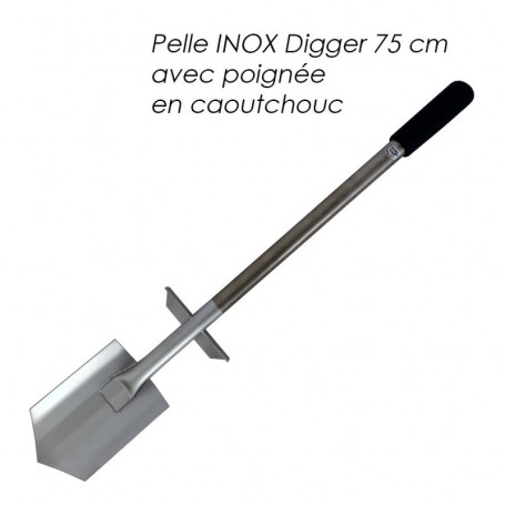 PELLE INOX DIGGER (RVS) DE 75CM MANCHE AVEC GRIP