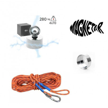 Pack aimant neodyme MAGNETAR EASY - Protection - Corde 20m diamètre 6mm