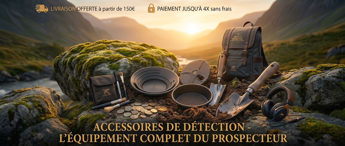 Équipements et accessoires indispensables du détectoriste Accessoires pour détecteurs de métaux : casques, pelles, sacs de transport et orpaillage