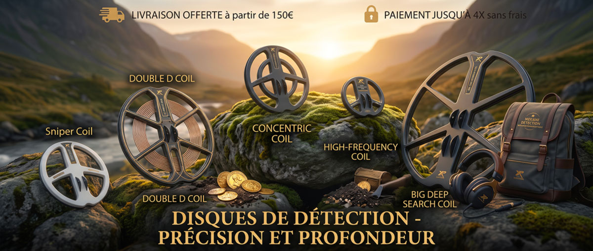 Disques et têtes de détection de métaux : XP, Minelab, Garrett